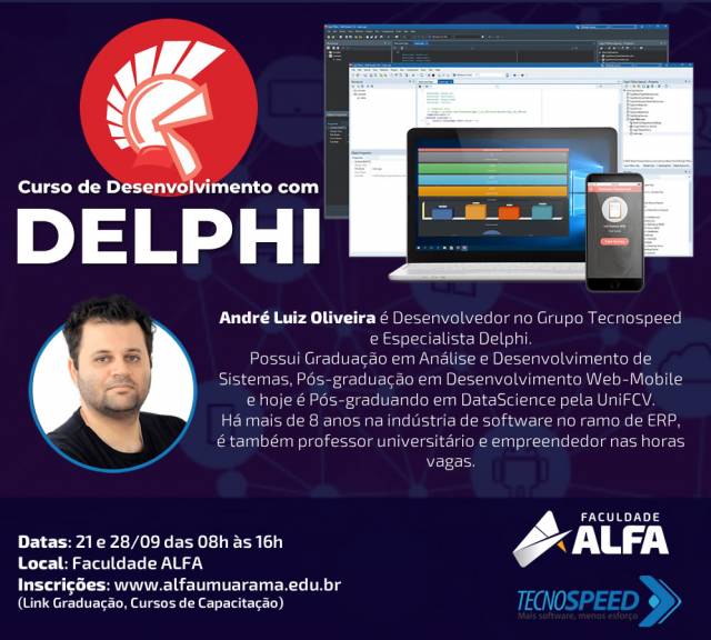 Curso de Desenvolvimento com Delphi em parceria com a Tecnospeed