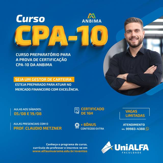 CURSO PREPARATÓRIO CPA-10 - ANBIMA  