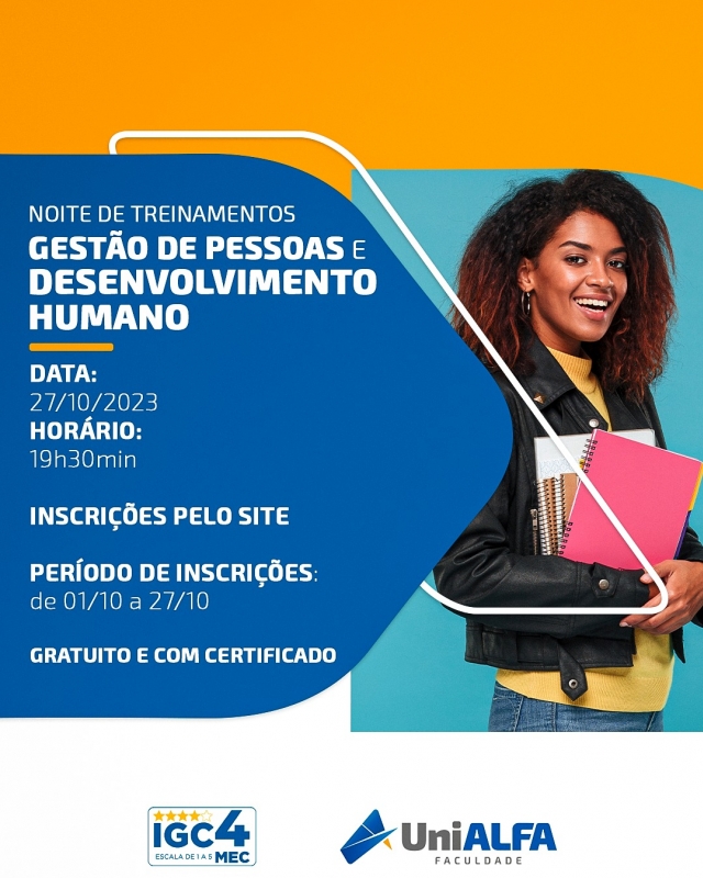 Noite de Treinamentos em Gestão de Pessoas e Desenvolvimento Humanos
