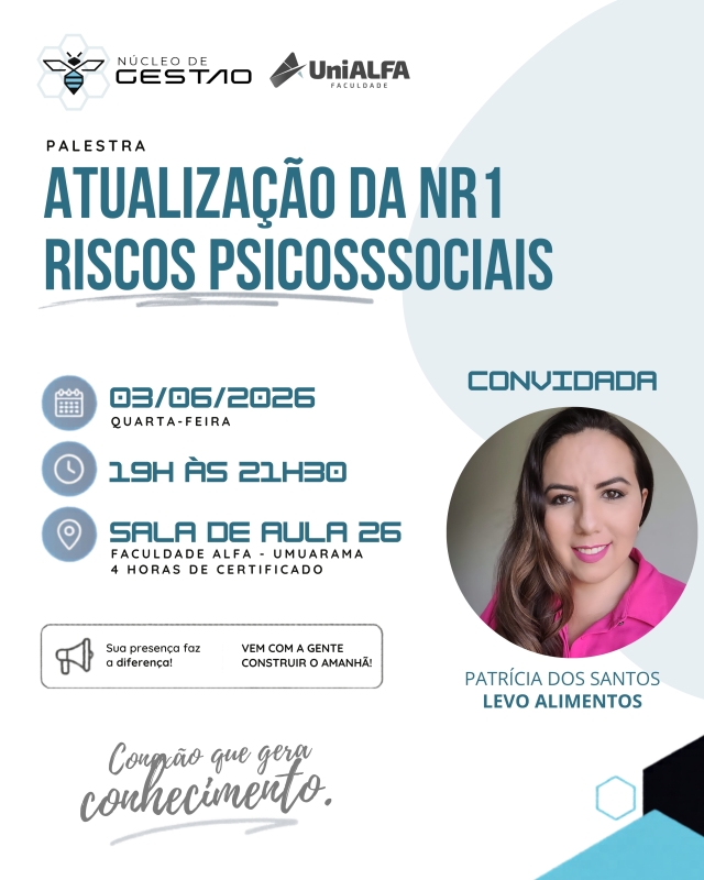 Palestra: Atualização da NR-1 – Riscos Psicossociais