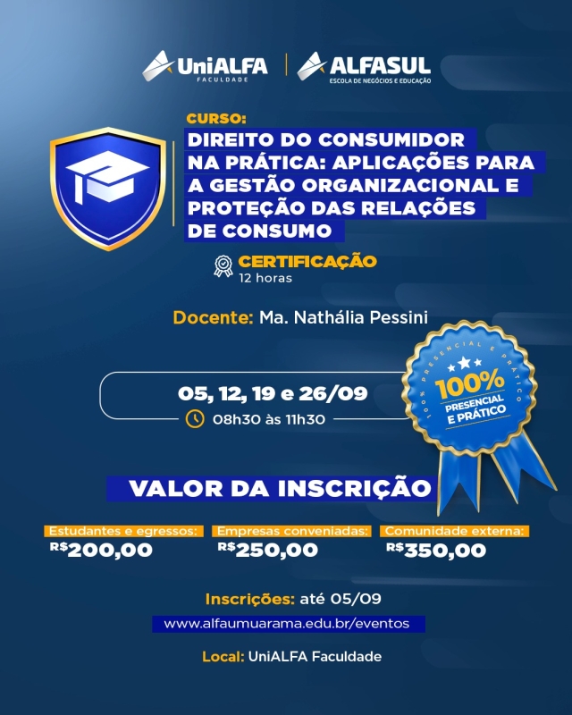 Curso de Direito do Consumidor na prática: aplicações para a gestão organizacional e proteção das relações de consumo