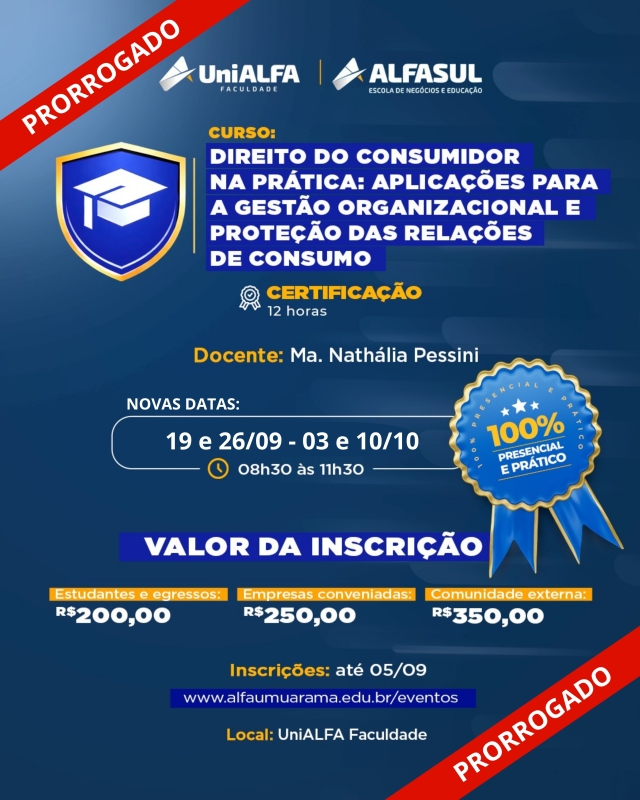 Curso de Direito do Consumidor na prática: aplicações para a gestão organizacional e proteção das relações de consumo