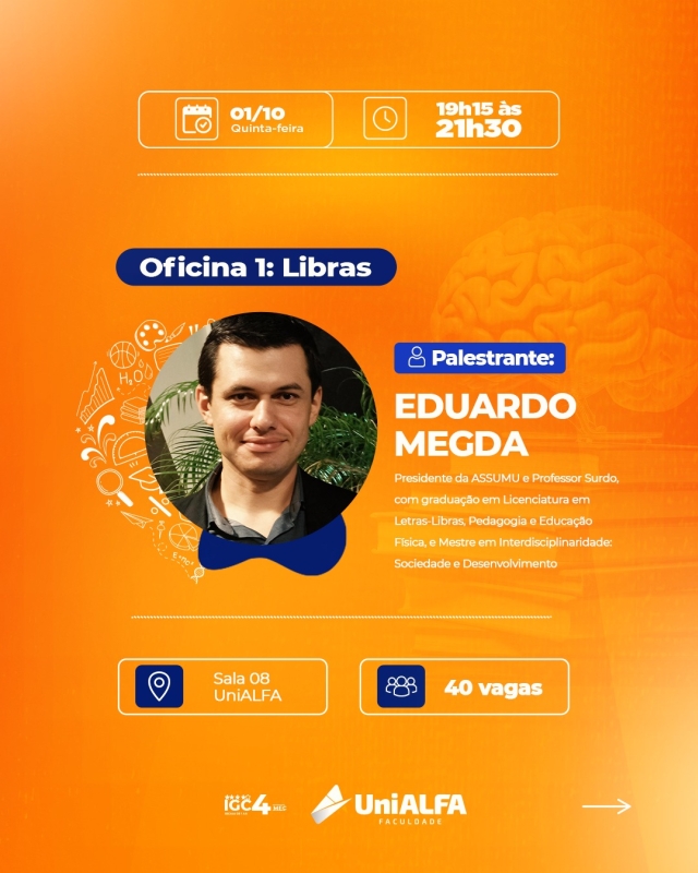 OFICINA LIBRAS -  DIA 01/10/2026 -  QUINTA-FEIRA   